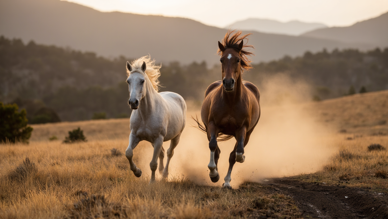 Arabian horses escape