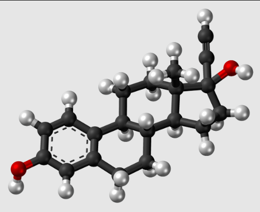 3D Molecule of Ethinyleastridiol